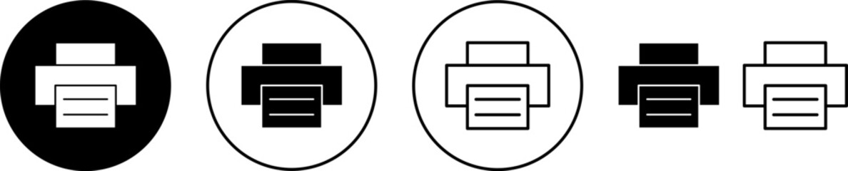 Print icon set for web and mobile app. printer sign and symbol