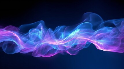Colorful smoke swirls on a dark background
