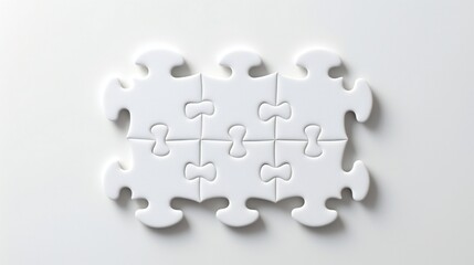A white puzzle piece on a table