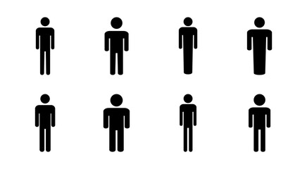 Man icon set illustration. male sign and symbol. human symbol