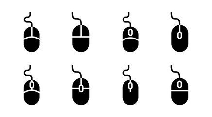 Mouse icon set illustration. click sign and symbol. pointer icon vector.