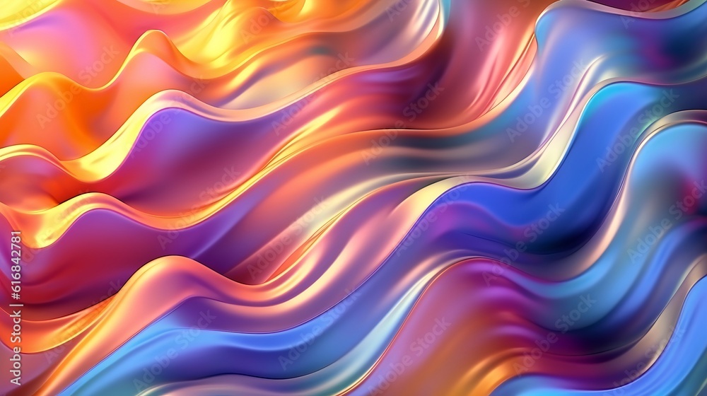Aufkleber colorful wavy lines creating an abstract background