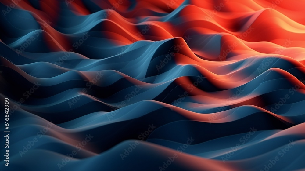 Aufkleber A colorful abstract background with wavy lines and curves