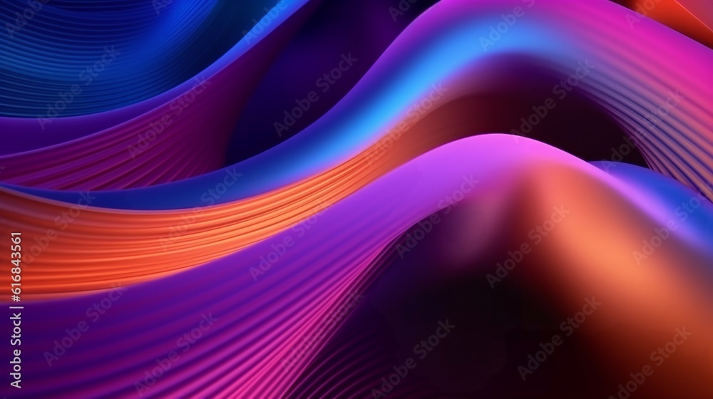 Poster A vibrant abstract background with flowing waves of color