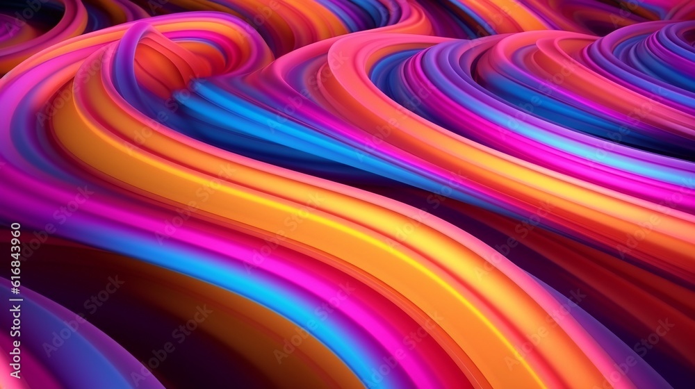 Poster A vibrant and dynamic abstract background with flowing waves of color