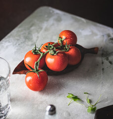 tomatoes on a table