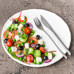 Greek salad on plate