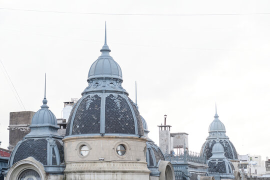 Historic architecture, domes, Buenos Aires, Argentina, Cassara Building lookout