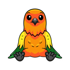 Cute sun conure parrot cartoon