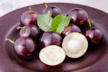 Jabuticaba, a fruit full of healthy properties, close-up view