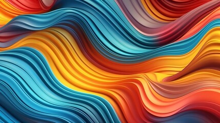 Fototapeta premium A vibrant abstract background with flowing wavy lines