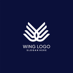Creative wing logo idea with modern unique concept design