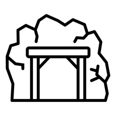 mining icon on transparent background