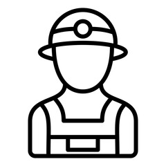 person miner icon on transparent background