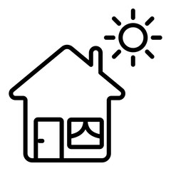 home summer icon on transparent background