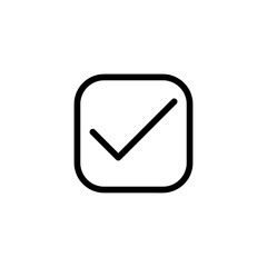 Check Mark symbol illustration, Checklist button icon. Check mark, tick vector icon. Checkmark Icon Vector icon on white background. 
