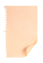 Fototapeta premium Brown note paper on a white background