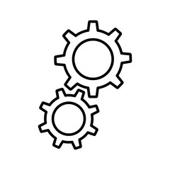 Gear vector icon illustration, Cog wheels icon. Cogs circle illustration. Gears and cogs icon on white background.
