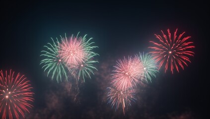 An Image Of A Harmoniously Balanced Photograph Of Fireworks In The Sky AI Generative