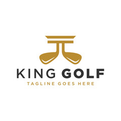 golf sport vector illustration logo with letter T