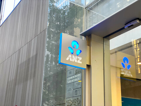 Various Logo of ANZ, Australia and New Zealand Banking Corporation in Sydney, Australia