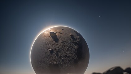 An Image Of A Stunningly Realistic View Of A Planet With A Sun AI Generative