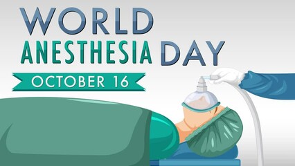 World Anesthesia Day Motion Graphic Banner