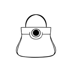 Beautiful doodle woman bag, great design for stickers, fashion journals and for any purposes