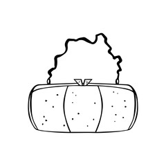 Beautiful doodle woman bag, great design for stickers, fashion journals and for any purposes