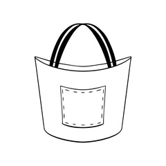 Beautiful doodle woman bag, great design for stickers, fashion journals and for any purposes