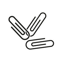 paper clip icon. Vector illustration. stock image.