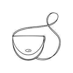 Beautiful doodle woman bag, great design for stickers, fashion journals and for any purposes