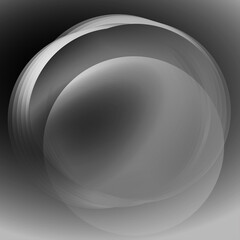 Gray gradient on circles and ovals.