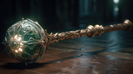 enchantress mace, digital art illustration