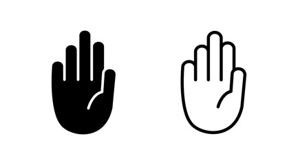 Hand icon vector. hand symbols. palm