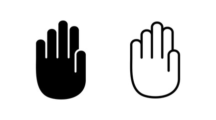 Hand icon vector. hand symbols. palm