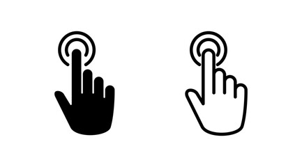 hand click icon vector. clicking finger icon. pointer icon