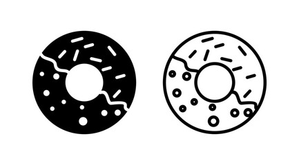 Donut icon vector. doughnut icon. donut logo