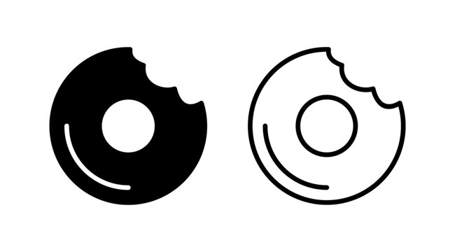 Donut icon vector. doughnut icon. donut logo
