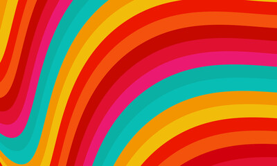 Obraz premium abstract wavy background. Psychedelic hippie groovy 70s color. Hippie banner background