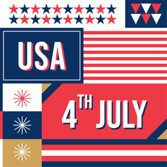Fototapeta na wymiar USA independent day banner