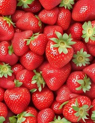 Amazing strawberries background Ai generated image.