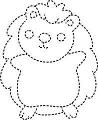 Hedgehog dotted line