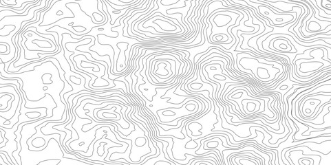 Abstract topographic contours map background. Topographic map and landscape terrain texture grid. Terrain map. Grey outline topographic contour map abstract image.
