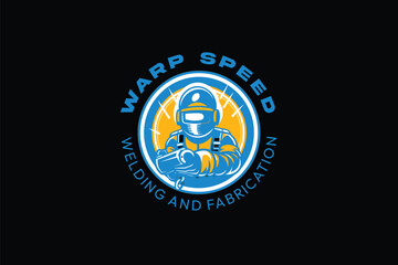 welding and fabrication logo design template