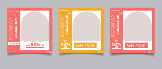 fashion sale social media post template