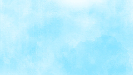 Obraz premium Hand painted blue sky and clouds, abstract watercolor background. Creative grunge light sky blue shades watercolor background. Modern aquarelle paint paper textured canvas for design, card template.