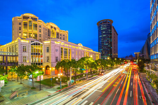 night view of taipei, taiwan