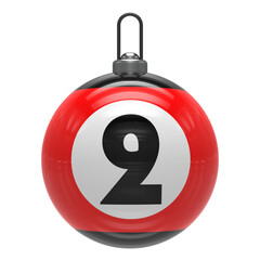 letter ball christmas 3d render