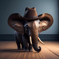 3d render of elephant